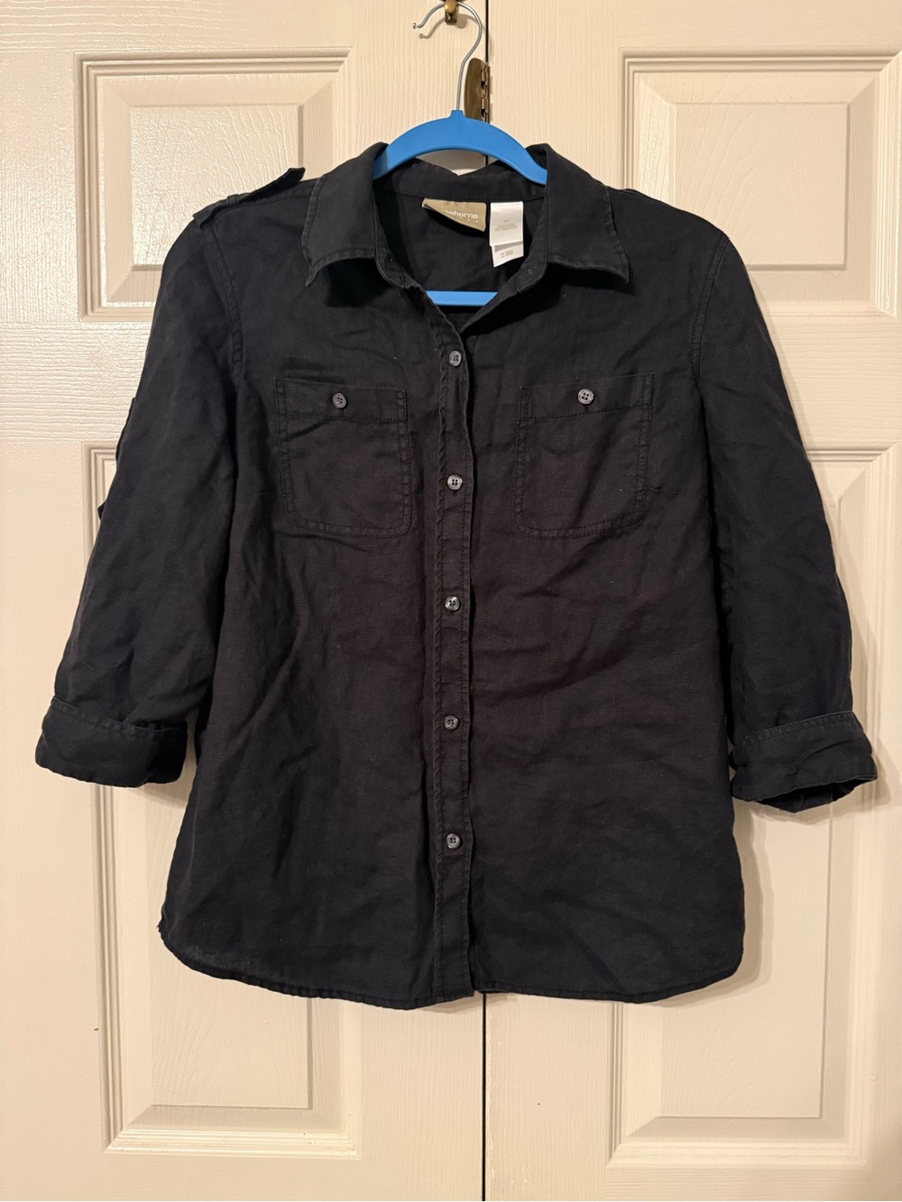 Liz Claiborne Black Button-Up